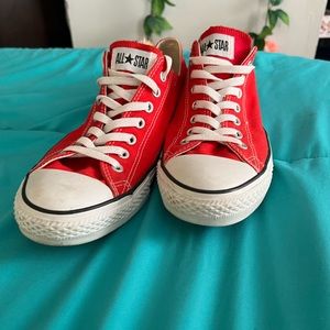 Mens Red Low Converse